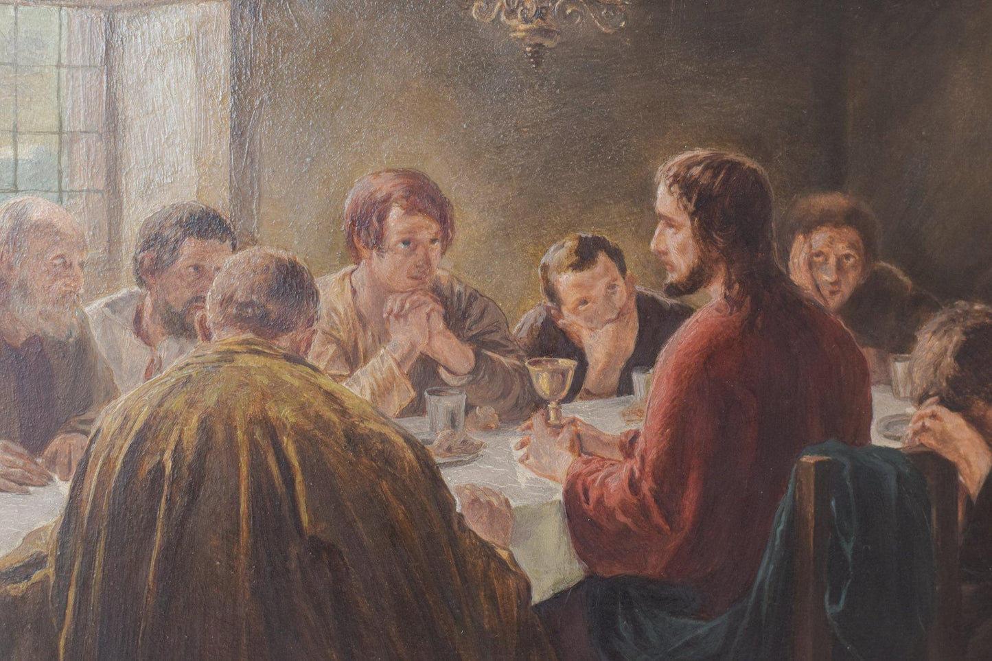 Last Supper, 19th Century, Oil on Panel