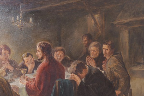 Last Supper, 19th Century, Oil on Panel-AOI-1106919