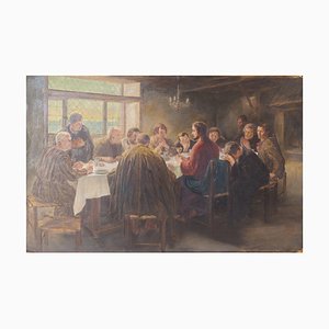 Last Supper, 19th Century, Oil on Panel-AOI-1106919