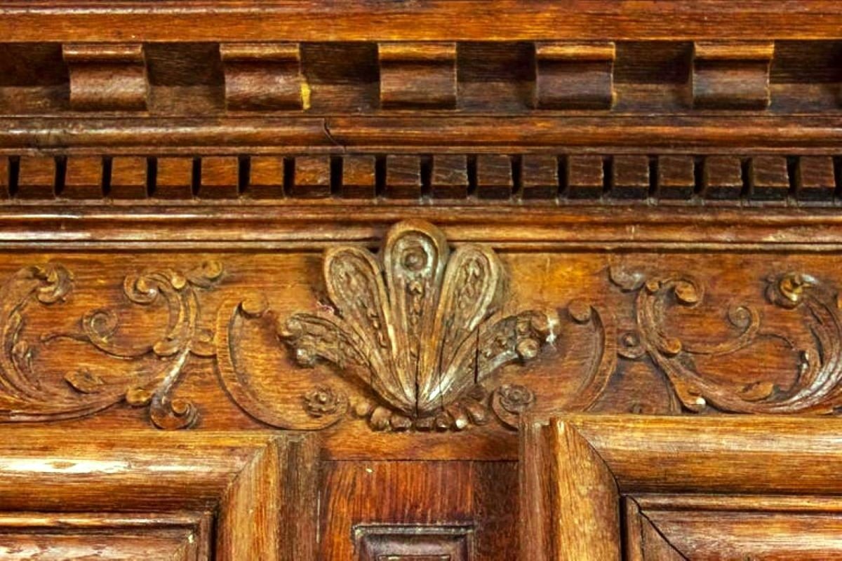 Late 17th Early Sideboard in Molded and Carved Oak from Norman, France