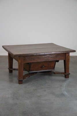 Late 18 Century Spanish Coffee Table with Drawer-HPP-1823344