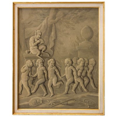 Late-18th Century French Grisaille Painting-MBH-1032312