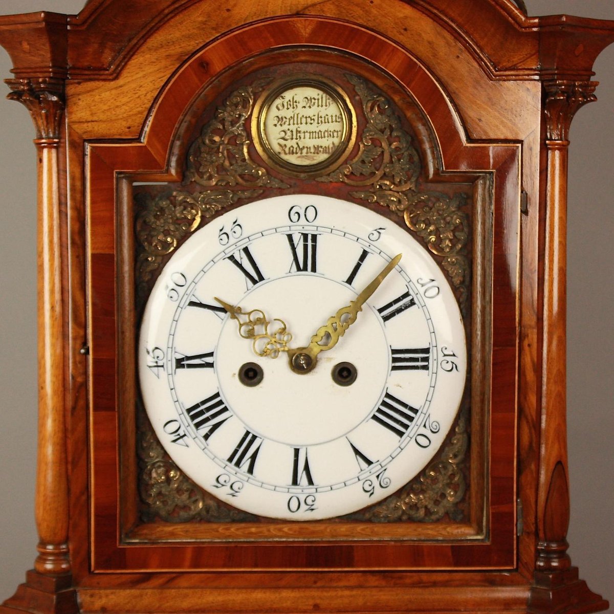 Late-18th Century German Marquetry Longcase Clock by Johann Wilhelm Wellershaus