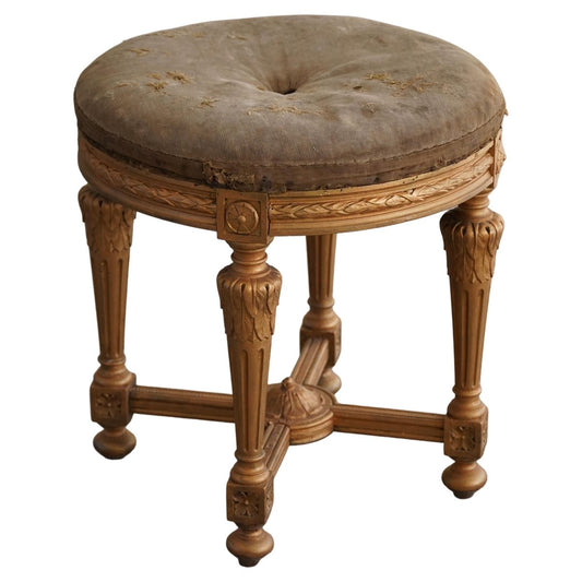 Late 18th Century Gustavian Swedish Round Stool