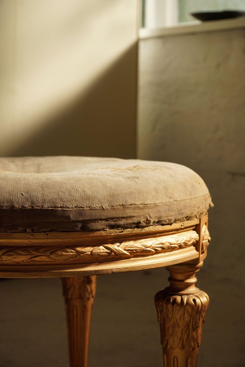 Late 18th Century Gustavian Swedish Round Stool