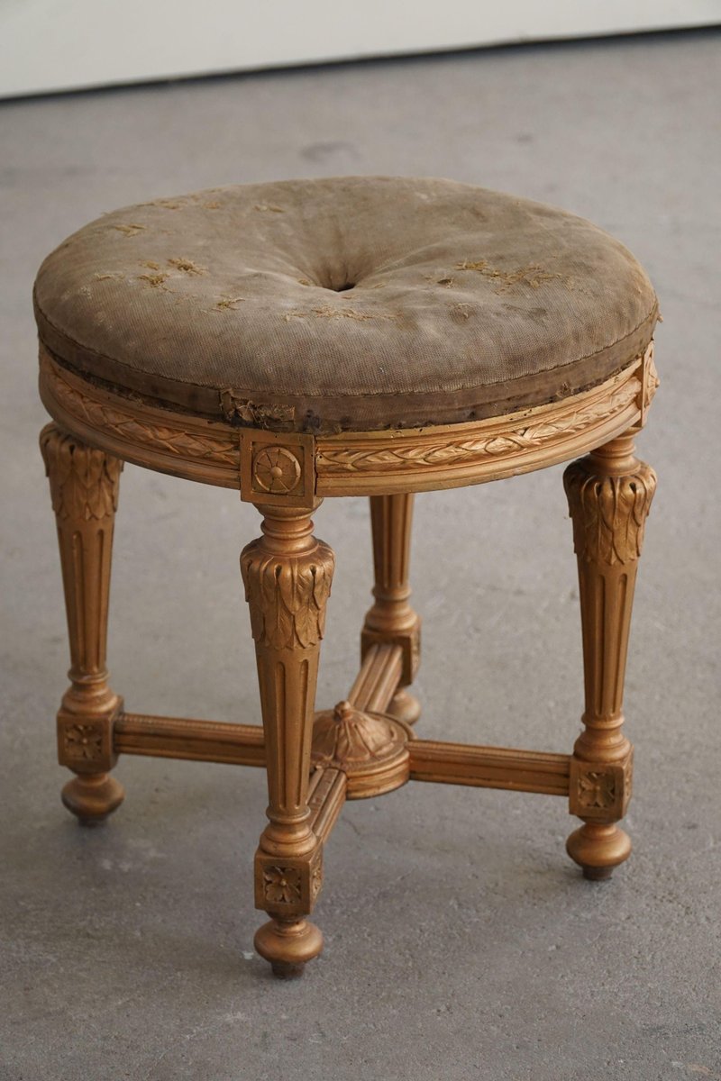 Late 18th Century Gustavian Swedish Round Stool