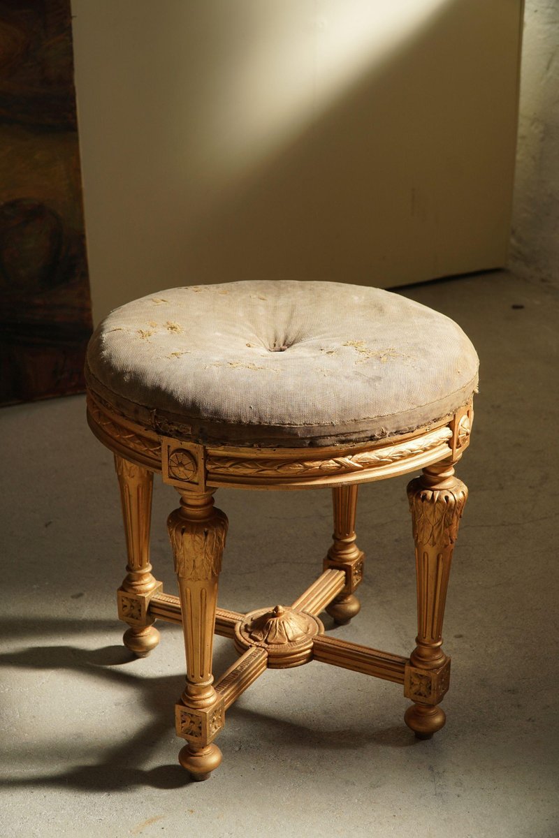 Late 18th Century Gustavian Swedish Round Stool