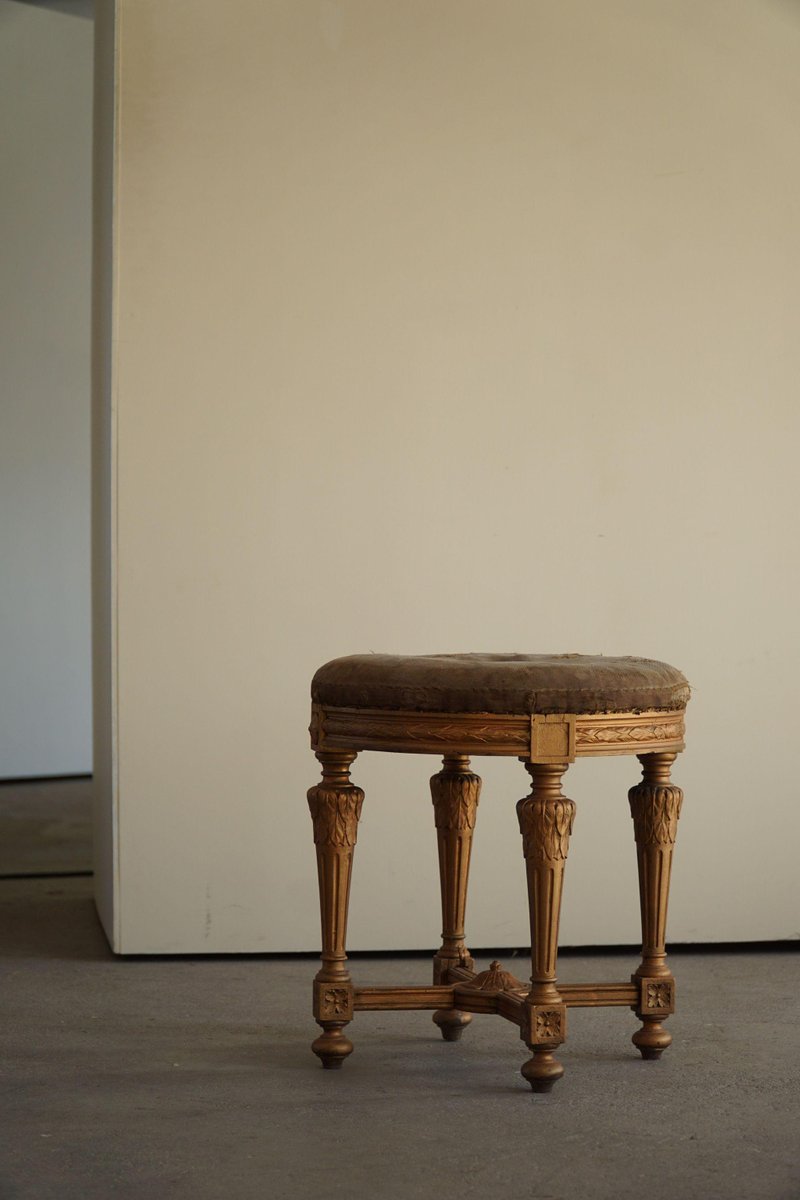 Late 18th Century Gustavian Swedish Round Stool