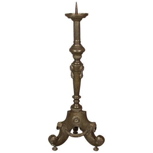 Late-18th Century Tin Torchere or Floor Candelabra with Pick