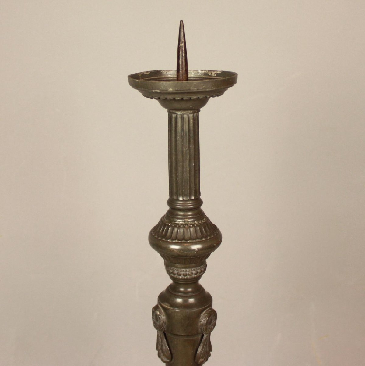 Late-18th Century Tin Torchere or Floor Candelabra with Pick