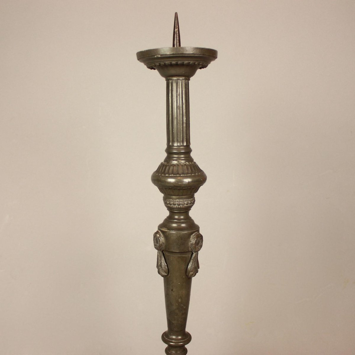 Late-18th Century Tin Torchere or Floor Candelabra with Pick