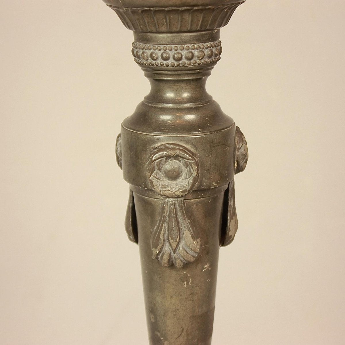 Late-18th Century Tin Torchere or Floor Candelabra with Pick