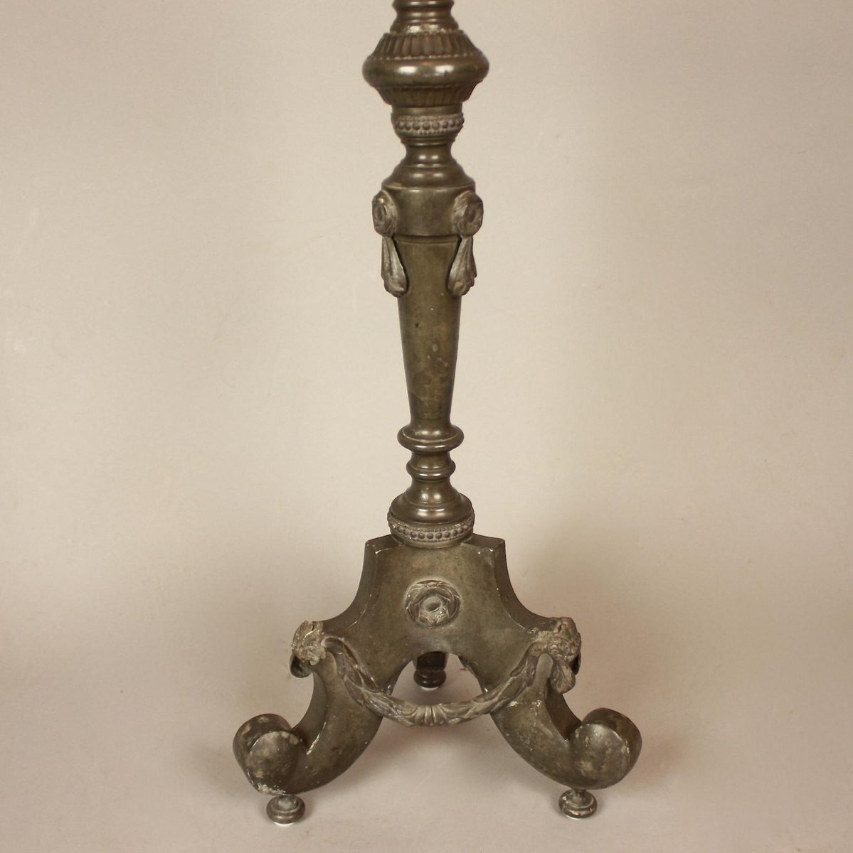 Late-18th Century Tin Torchere or Floor Candelabra with Pick