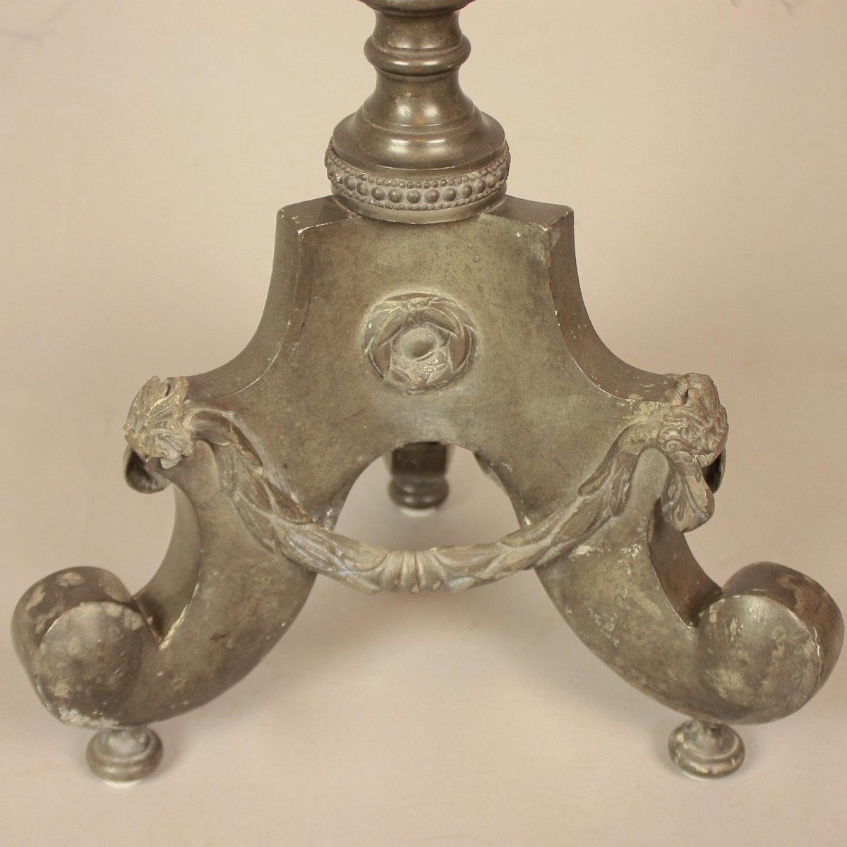 Late-18th Century Tin Torchere or Floor Candelabra with Pick