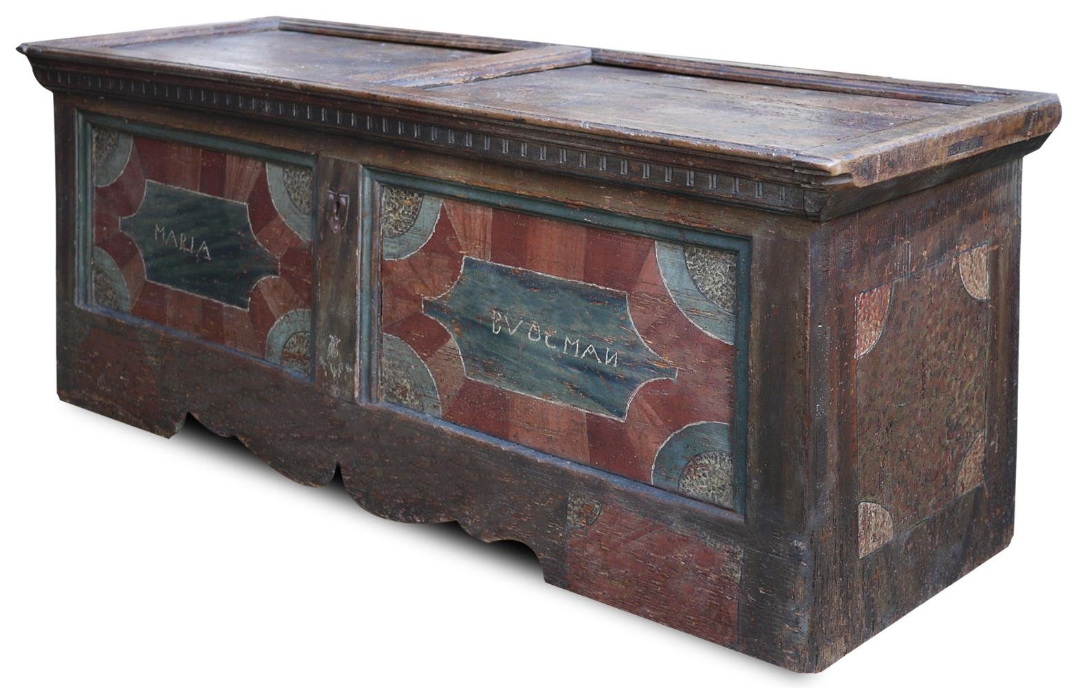 Late 18th Century Tyrolean Painted Chest