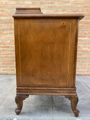 Late-19 Century Walnut and Marquetry Commode Chest of Drawers, 1890s-NOU-792811