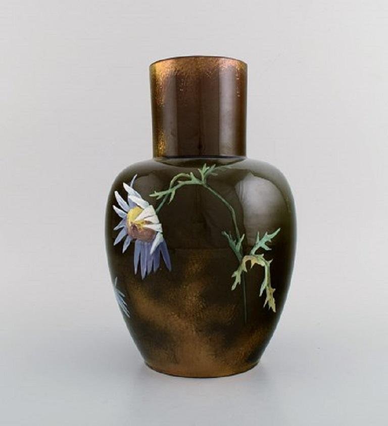 Late 19th Century Antique Vase in Glazed Ceramics by Clément Massier for Golfe Juan