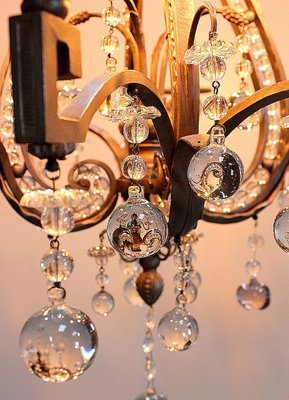 Late-19th Century Bronze Half-Cage Chandelier-RVK-753600