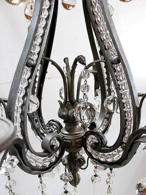 Late-19th Century Bronze Half-Cage Chandelier-RVK-753600