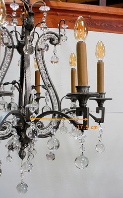 Late-19th Century Bronze Half-Cage Chandelier-RVK-753600