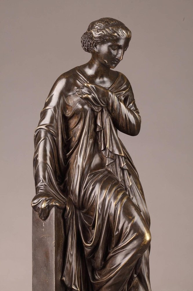 Late 19th Century Bronze Suzanne Statue by Eugene-Antoine Aizelin