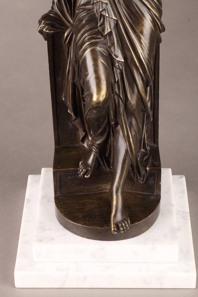 Late 19th Century Bronze Suzanne Statue by Eugene-Antoine Aizelin