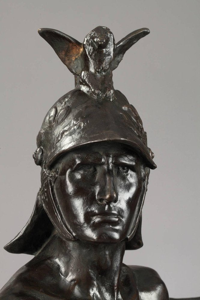 Late 19th Century Bronze The Warrior Sculpture by Auguste De Wever