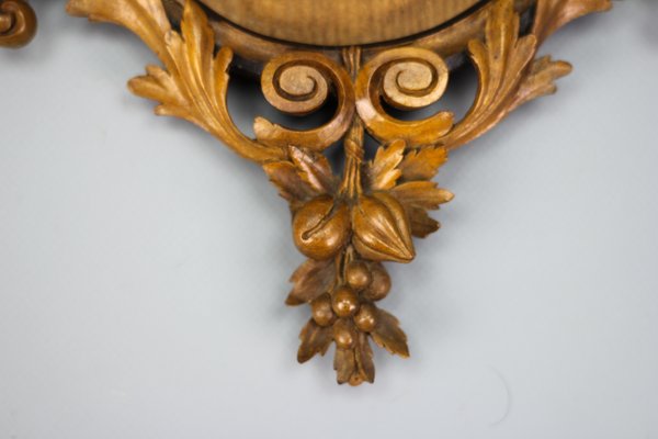 Late 19th Century Carved Walnut Oval Picture Frame, France, 1890s-KEG-1394538