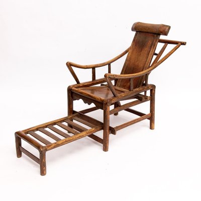 Late-19th Century Chinese Handcrafted Lounge Chair-QQA-776382