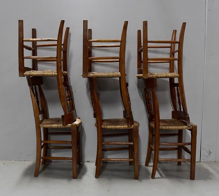 Late 19th Century Dining Chairs in Blonde Cherry, Set of 6-RVK-1438325