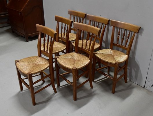 Late 19th Century Dining Chairs in Blonde Cherry, Set of 6-RVK-1438325