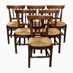 Late 19th Century Dining Chairs in Blonde Cherry, Set of 6-RVK-1438325