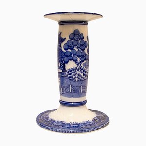 Late 19th Century Dountons Willow Porcelain Cnadlestick, England, 1850s-UZ-2041570