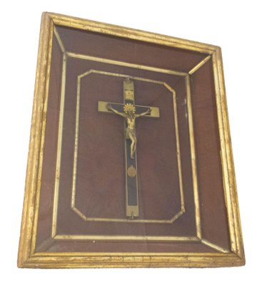 Late-19th Century French Crucifix with Frame-RIU-772955