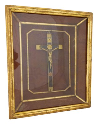 Late-19th Century French Crucifix with Frame-RIU-772955