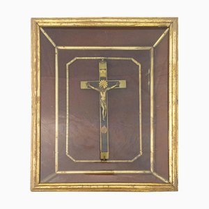 Late-19th Century French Crucifix with Frame-RIU-772955