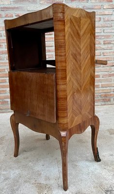 Late 19th Century French Louis XV Style Marquetry and Marble Chest of Drawers-NOU-1245308