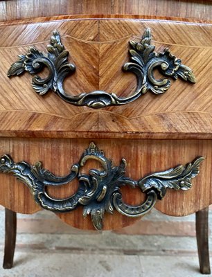 Late 19th Century French Louis XV Style Marquetry and Marble Chest of Drawers-NOU-1245308