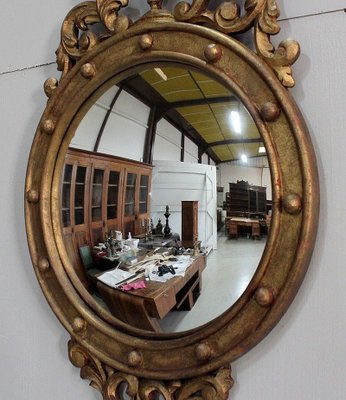 Late-19th Century Gilded Wood Witch Mirror-RVK-776128