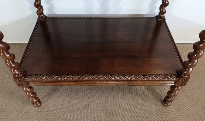 Late 19th Century Louis XIII Style Solid Oak Desk-RVK-1328932