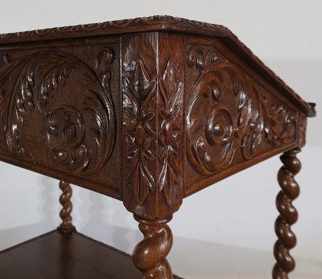 Late 19th Century Louis XIII Style Solid Oak Desk-RVK-1328932