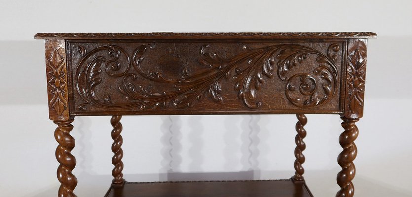 Late 19th Century Louis XIII Style Solid Oak Desk-RVK-1328932