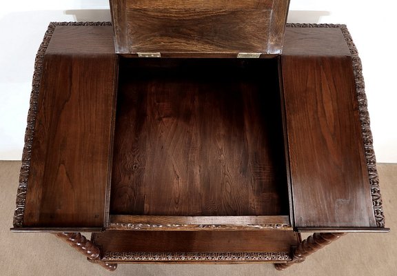 Late 19th Century Louis XIII Style Solid Oak Desk-RVK-1328932