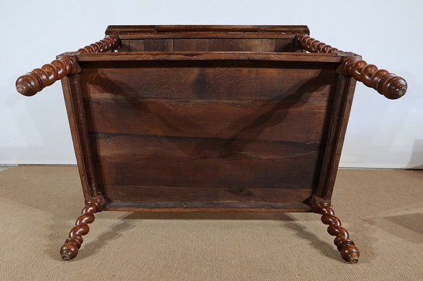 Late 19th Century Louis XIII Style Solid Oak Desk-RVK-1328932