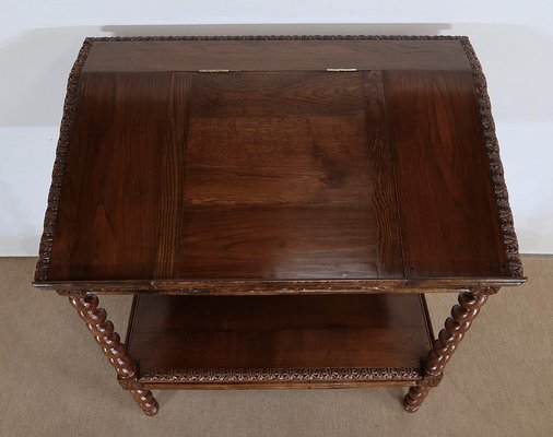 Late 19th Century Louis XIII Style Solid Oak Desk-RVK-1328932