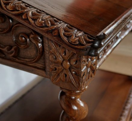 Late 19th Century Louis XIII Style Solid Oak Desk-RVK-1328932