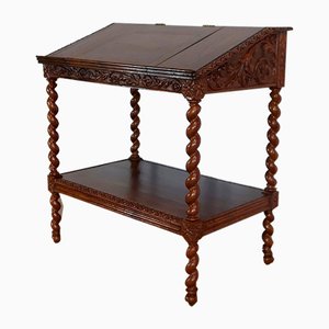 Late 19th Century Louis XIII Style Solid Oak Desk-RVK-1328932