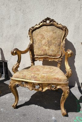 Late 19th Century Louis XV Venice Armchairs, Venice, Set of 2-SYQ-1693557