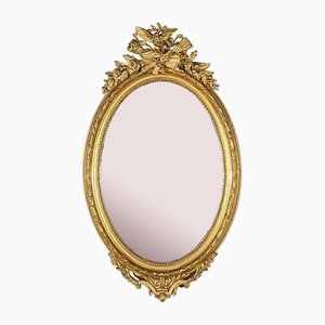 Late 19th Century Louis XVI Oval Mirror in Golden Wood-RVK-1777836