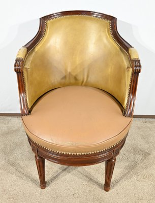 Late 19th Century Louis XVI Style Beech Swivel Desk Armchair-RVK-1806882